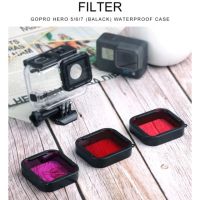 Housing &amp; Red - Magenta - Pink Filter for GoPro Hero 7 Black / 6 / 5 Super Suit Housing ฟิลเตอร์สีแดง สีม่วง สีชมพู สำหรับดำน้ำ