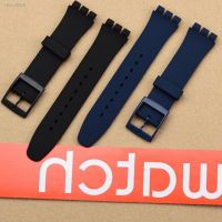 ❦♕ Watch accessories For Swatch silicone strap buckle 17mm19mm rubber strap mens and womens sports strap 20mm watch band