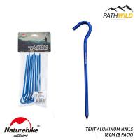 NATUREHIKE TENT ALUMINUM NAILS 16 CM (8 PACK)  สมอบกอลูมิเนียม น้ำหนักเบา ขนาด 16ซม แพ็ค 8 ชิ้น