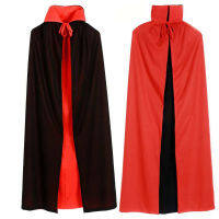 Umorden ชุดฮาโลวีนสำหรับ Boys Men Collar Death Vampire เสื้อคลุม Cape ชุดสีแดงสีดำ2ด้านสวม Party Robe สำหรับเด็กผู้ใหญ่