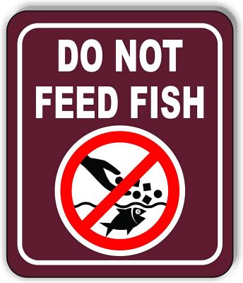 ห้ามจอดให้อาหารปลาที่ตั้งแคมป์อลูมิเนียมป้ายกลางแจ้งคอมโพสิต X