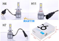 หลอดไฟหน้ารถ LED C6 ขั้ว H4 H7 H11 ความสว่าง 6000K ระบบ Lighting Focus ( 1 คู่ )