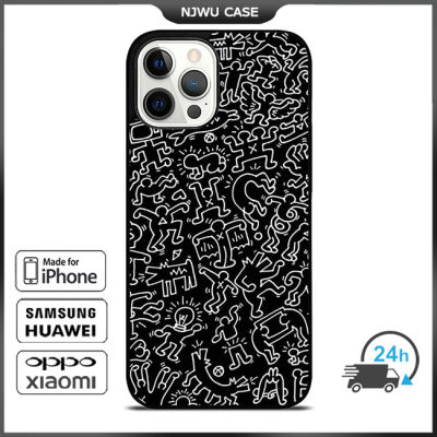 Keith Haring 16 Phone Case for iPhone 14 Pro Max / iPhone 13 Pro Max / iPhone 12 Pro Max / XS Max / Samsung Galaxy Note 10 Plus / S22 Ultra / S21 Plus Anti-fall Protective Case Cover