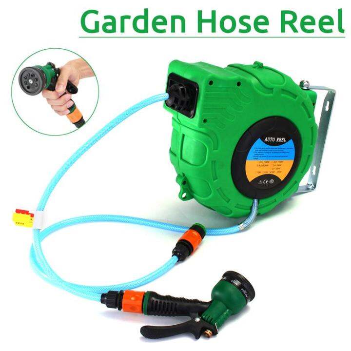 10m Automatic Rewind Retractable Garden Water Hose Reel Tool Wall Mount Car Wash Lazada PH