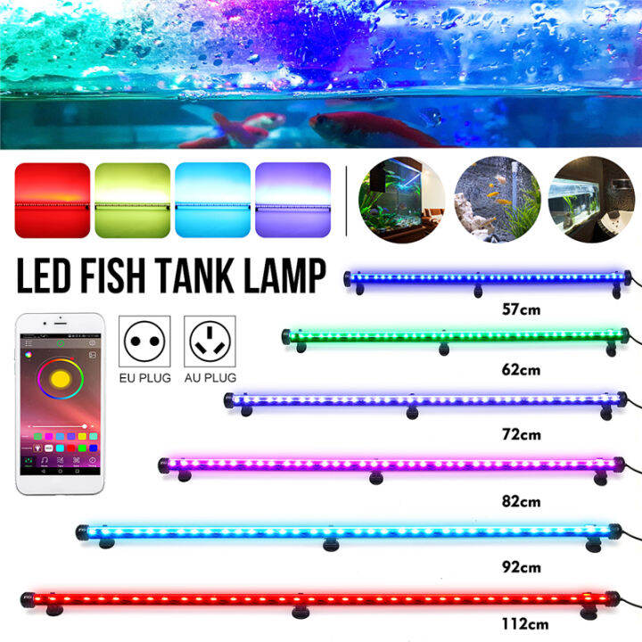 62CM RGB Aquarium Light LED Waterproof APP Control Tank Light