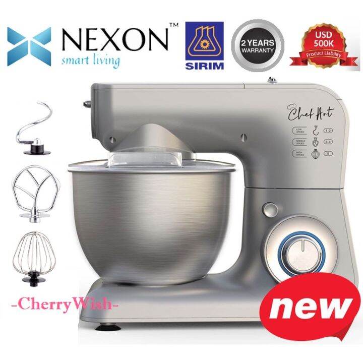 4.0L (1000W) by NEXON Stand Mixer with 5 Speed Mode SUS 304 Grade