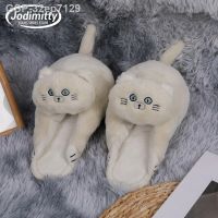 Chinelos De Pelúcia Gato Bonito Dos Desenhos Animados พารามัลเฮอร์ Chinelo Slip-On Abraço Engado Flop Pelsapatos Quente Mencasinas A NO