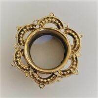 2 Pieces Bronze Fancy Design Tunnels or ตาไก่ทองเหลืองรุ่นใหม่แฟชั่น2ชิ้น