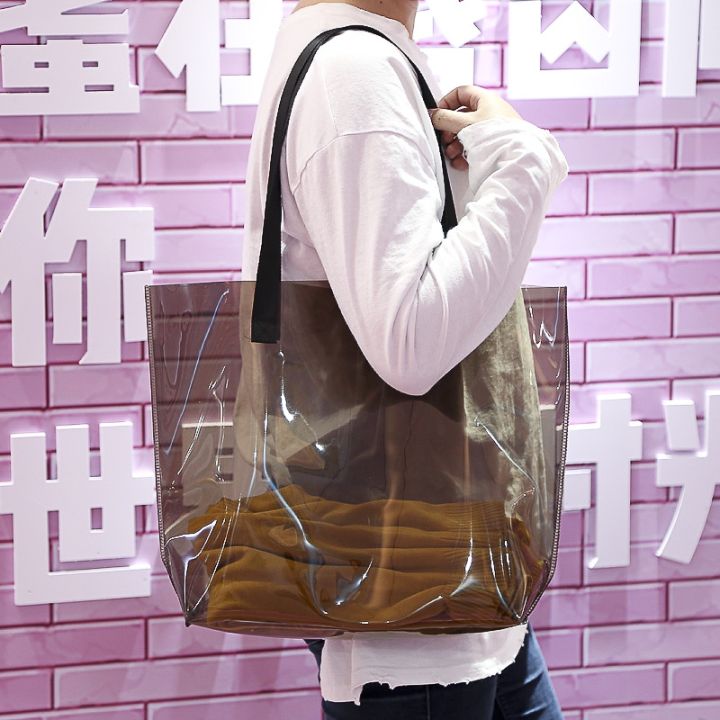 internet-celebrity-ins-clothing-store-bag-transparent-hand-carry-duty-free-shop-pvc-packaging-high-end-portable-shopping-gift-bag-customization-may