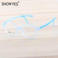 Elastic Integrated Nose Pads Kids Silicone Eyewear Frame Children Optic Prescription With Ear Hooks Glasses Legs Myopic Eyeglass