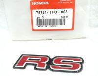 RS โลโก้เเดง สำหรับรถยนต์hondaการติดตั้งจะเป็นเเบบเเปะการ์ว