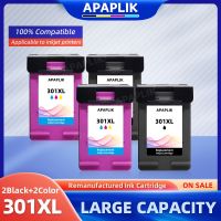 53 APAPLIK ตลับหมึกรีไซเคิลสำหรับ HP 301 XL สีดำและสามสีสำหรับ HP Deskjet 1000 1010 1050 1050A 2050 2540 2050A