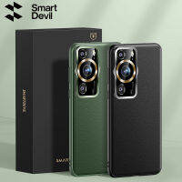 เคสโทรศัพท์หนังสำหรับผู้ไม่นิยมเนื้อสัตว์ SmartDevil สำหรับ Huawei P60 Pro เลนส์กล้องถ่ายรูปรวมทุกอย่างฝาครอบโทรศัพท์กันกระแทก