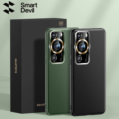 SmartDevil เคสโทรศัพท์หนังสำหรับผู้ไม่นิยมเนื้อสัตว์ สำหรับ Huawei P60 Pro เลนส์กล้องถ่ายรูปรวมทุกอย่างฝาครอบโทรศัพท์กันกระแทก