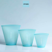 ECOTOPIA ZIPPERWARE SILICONE CUP BLUE SET