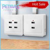 PETIBAG 2/4 Ports สำหรับบ้าน 220โวลต์ถึง5โวลต์ ติดตั้งบนผนัง 36V ถึง5V ตัวแปลงไฟฟ้า ซ็อกเก็ตไฟฟ้า แท่นชาร์จไฟ เต้าเสียบปลั๊กเสียบ