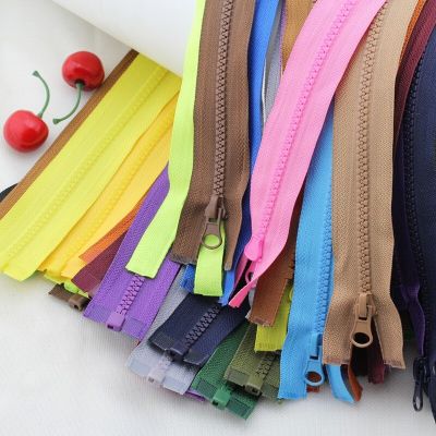 5 Pcs 5 # Resin Color 50/60/70cm Open Tail Zippers For Sewing Childrens Down Jacket Locks For Jackets Closure For Clothing Door Hardware Locks Fabric