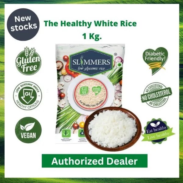 Slimmers Rice Low Glycemic White Rice for Diabetic 1kg / pack Lazada PH