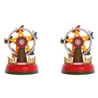 Xmas Glowing Music Carousel Ferris Wheel Christmas Gifts Christmas Eve Gifts Christmas Ornaments Home Decoration Gifts