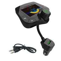 1 Piece G24 FM Transmitter Car Bluetooth Audio Receiver Car MP3 Player Universal Car Supplies Audio Receiver Black