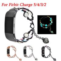 Agate Luminous Bead Strap For Fitbit Charge 5 Elastic Watchband For Fitbit Charge 2 3/4 DIY Wristband Women Bracelet Accessories