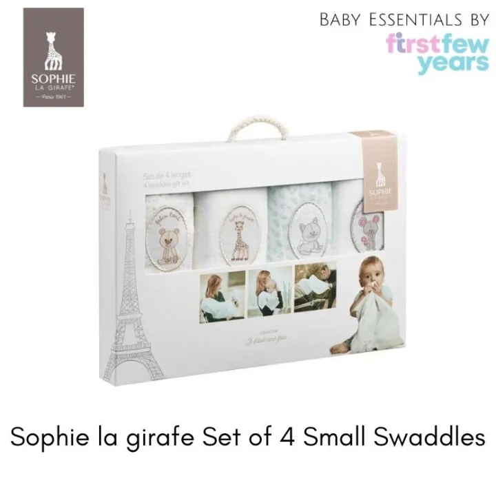 Sophie la Girafe - Giraffe & Swaddle Blanket Set
