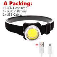 HeadLight Drop Shipping USB Headlamp Mini Portable Headlight Torch Head Lamp Flashlight Have Red White LED Headlamp