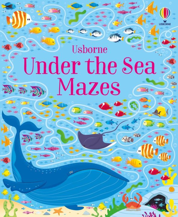 jigsaw-ของแท้-พร้อมส่ง-usborne-book-and-jigsaw-under-the-sea-maze-sam-smith-illustrated-by-valeria-danilova-200-ชิ้น-หนังสือmaze-และ-จิ๊กซอว์