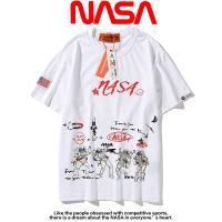 พร้อมส่ง 2020ss ✈️Nasa ✈️ ผลิตภัณฑ์ใหม่ข้อความเครื่องบินพิมพ์แขนสั้นคู่ streetwear แฟชั่นเสื้อยืดฤดูร้อนเสื้อยืด [M-XXL]