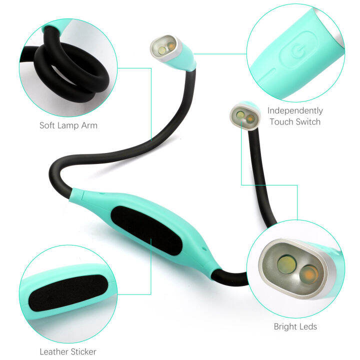 ไฟอ่านหนังสือคอ-led-1-5w-ยืดหยุ่นปรับความสว่างได้โคมไฟไฟ-led-เปลี่ยนสีได้แฮนด์ฟรี