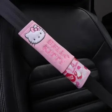 High Quality Cartoon Sanrio Plush Car Seat Cushion Cinnamoroll Kawaii Neck  Pillow Anime Seat Belt Cover Four Seasons Universal 