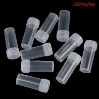 【CW】卐  100pcs 5ml Plastic Test Tubes Vials Sample Screw Cap Bottles for Office School Chemistry Supplies