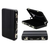 〖Margot decoration〗 New Fashion Design Metal Mini Suitcase Business Bank Card Wallets Name Card Holder Case Box Black Wallets Accessories