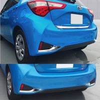 JY 2pcs SUS304 Stainless Steel Rear Fog Lamp Trims Car Styling Cover for Toyota Vitz Yaris Hatchback 2017 Facelift