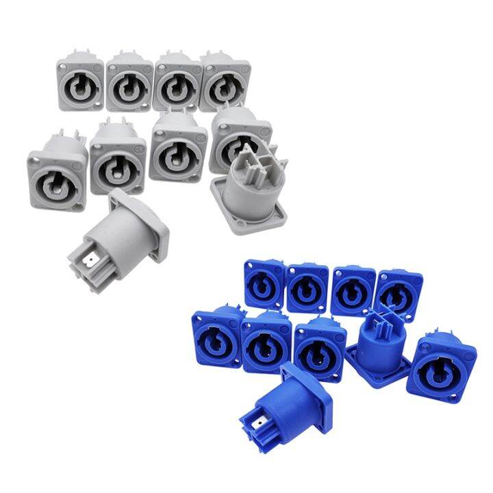 10PCS Powercon Connector 3 Pins 20A 250V Power Speaker Panel Socket