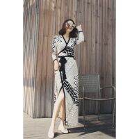 Ready Stock Women Maxi Dresses Vintage Elegant Bohemian Holiday Summer Dresses