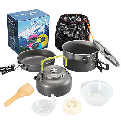 Ultra Light Portable Outdoor Camping Cookware Water Pan Picnic Set Camping Cookware Kit Hiking Picnic Cookware