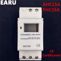 เครื่องจับเวลาแบบดิจิตอลเครื่องจับเวลา7วันตั้งโปรแกรมได้ Ahc15a Thc15a 1ชิ้นราง Din Dc 12V 24V 110V 220V