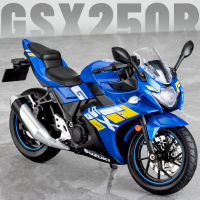 1:12 Suzuki GSX-250R ล้อแม็กแข่งรถจักรยานยนต์รุ่น D Iecast ข้ามประเทศถนนกีฬารถจักรยานยนต์รุ่นจำลองเด็กของเล่น Gift888