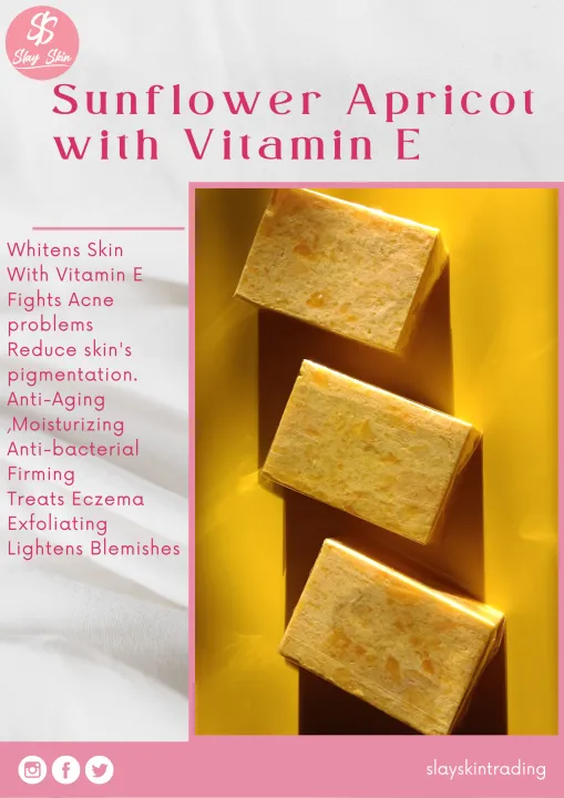 Sunflower Soap With Apricot and Vitamin E Whitening Moisturizing