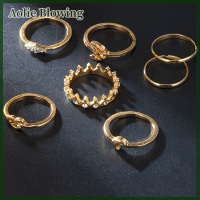 Aolie 13ชิ้น/เซ็ต Women STACK Ring เหนือ Knuckle Rings rtro การออกแบบเครื่องประดับที่เรียบง่าย