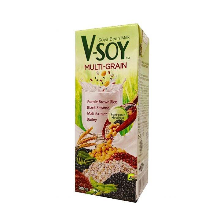 V Soy Multi Grain Soya Bean Milk Rtd Ml Tetra Pack Lazada Indonesia