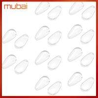 MUBAI 10Pairs ความเงียบเงียบ แผ่นรองจมูกแว่นตา หยดน้ำตาหยด โปร่งใสโปร่งใส ที่วางแผ่นรองจมูก เครื่องมือซ่อมแซมเครื่องมือ เรโทร อุปกรณ์เสริมแว่นตา แว่นตาสำหรับผู้หญิง