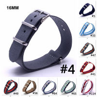 16mm Army Green Red Military Sports Fabric Nylon Watch Band Watch Strap Accessories Band Buckle Belt 16mm Stripe Wholesale