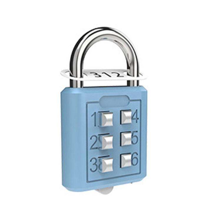 6-position-button-padlock-travel-case-household-cabinet-password-lock-u-shaped-password-lock-mini