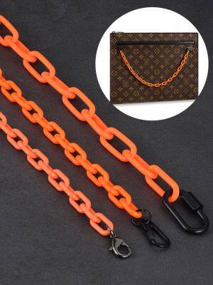 suitable for lv Acrylic chain accessories bag chain bag diy resin presbyopia orange bag decoration portable strap