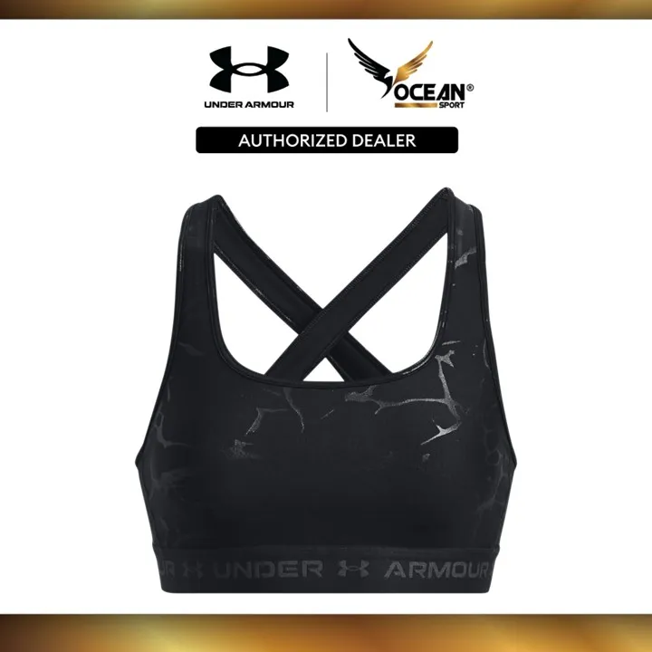 Under Armour Women's Armour Mid Crossback Emboss Sports Bra