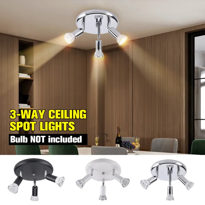 3 Way 85 265v Led Ceiling Spot Lights Fitting Adjustable Kitchen Spotlight Bar Lamp Lazada Singapore - How To Fit Led Spot Lights In Ceiling