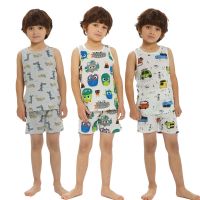 for Boys 2 3 4 5 6 7 8 9 Y Sleepwear Clothing Sleeveless Top Shorts Childrens Set