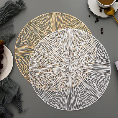 European Hollow Insulated Placemat Table Decoration Home Dining Mat Round Rectangle Firework Pad